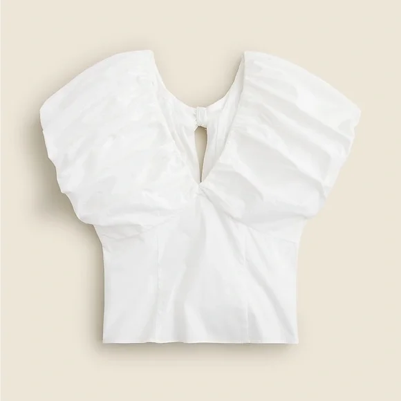 NWT J.Crew Cecily top in stretch cotton poplin blend - Picture 3 of 12
